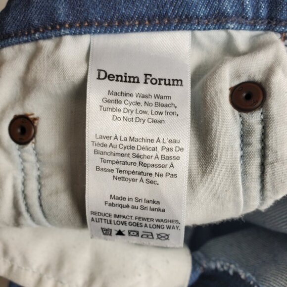 Denim Forum The Marianne Flare High Rise Medium Blue-Wash Jeans Size 27 - Picture 8 of 9